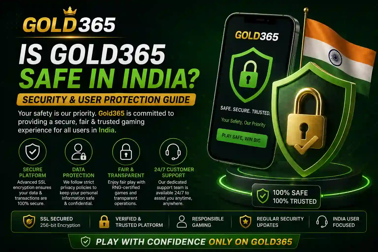 is gold365 safe in india